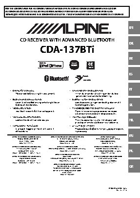 ALPINE CDA-137BTi