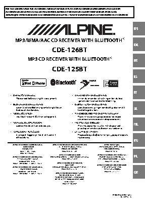 ALPINE CDE-126BT