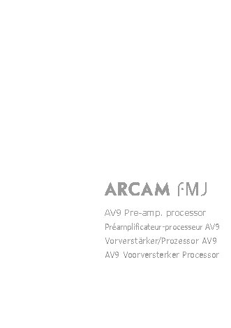 ARCAM FMJ AV9