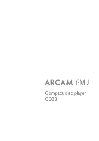 ARCAM FMJ CD33