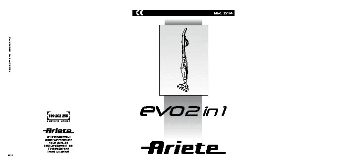 ARIETE HandStick 2774 Evo 2 in 1