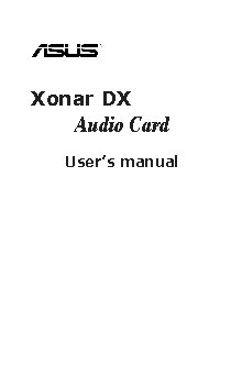 ASUS Xonar DX