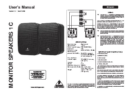 BEHRINGER 1C MONITOR