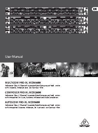 BEHRINGER AUTOCOM PRO-XL MDX1600