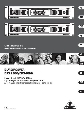 BEHRINGER EUROPOWER EPX 4000