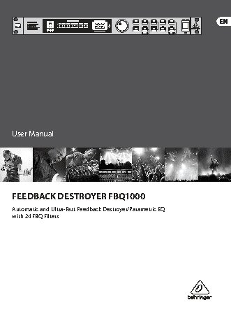 BEHRINGER FEEDBACK DESTROYER FBQ1000