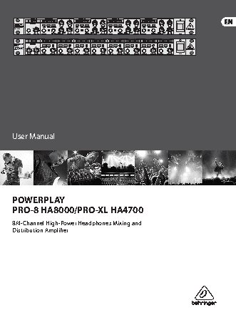 BEHRINGER POWERPLAY PRO-XL HA4700
