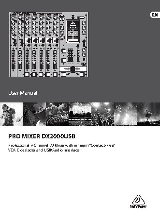 BEHRINGER PRO MIXER DX2000USB