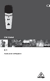 BEHRINGER STUDIO CONDENSER MICROPHONE C-1