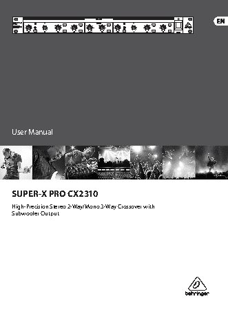 BEHRINGER SUPER-X PRO CX2310