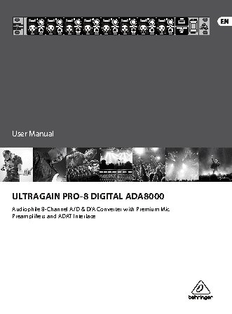BEHRINGER ULTRAGAIN PRO-8 DIGITAL ADA8000
