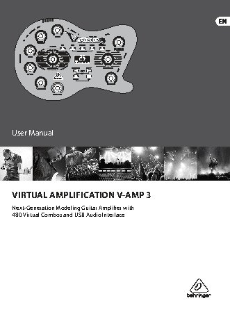 BEHRINGER VIRTUAL AMPLIFICATION V-AMP 3
