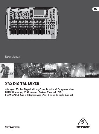 BEHRINGER DIGITAL MIXER X32