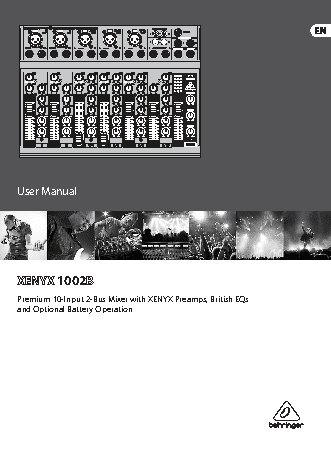 BEHRINGER XENYX 1002B