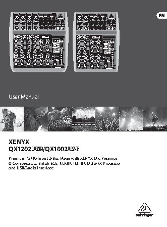 BEHRINGER XENYX QX1002USB