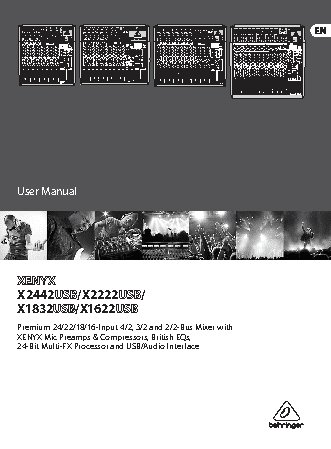 BEHRINGER XENYX X1622USB