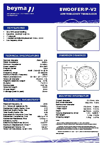 BEYMA 8Woofer-P v2