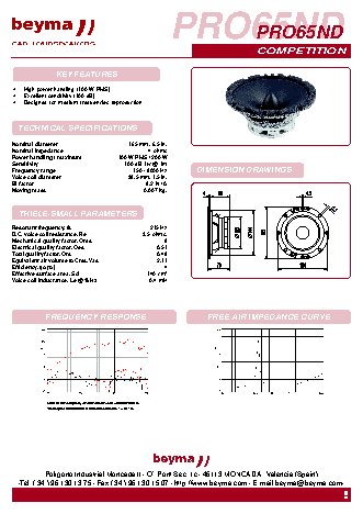 BEYMA Competition PRO 65ND