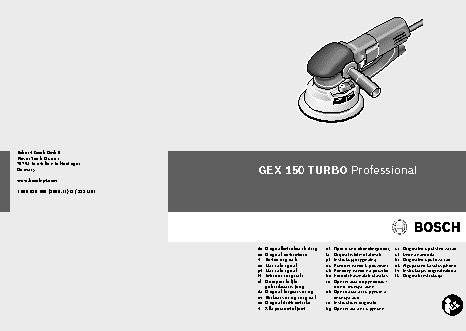 BOSCH GEX 150 TURBO Professional