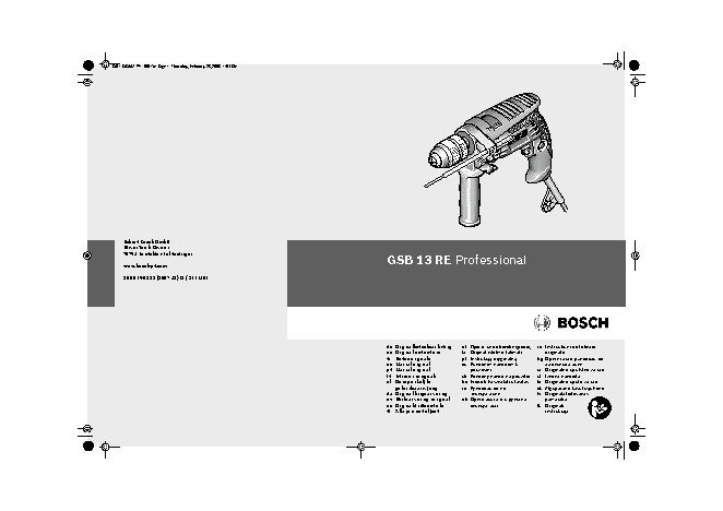 BOSCH GSB 13 RE Professional