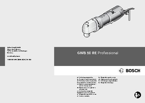 BOSCH GWB 10 RE