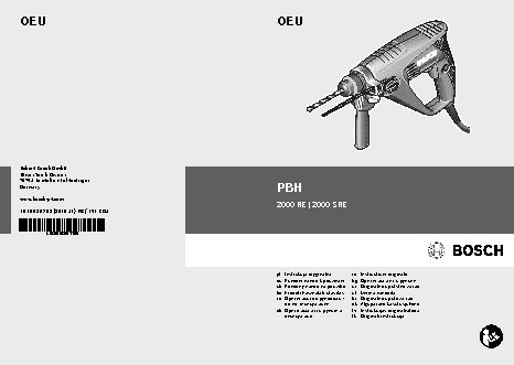 BOSCH PBH 2000 RE