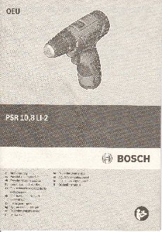 BOSCH PSR 10, 8-2