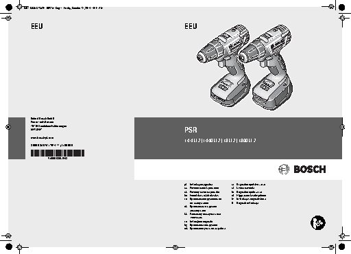 BOSCH PSR 1440 LI-2 1.5Ah x2