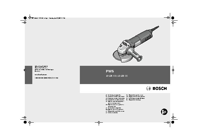 BOSCH PWS 10-125 CE