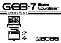 BOSS GEB-7 Bass Equalizer