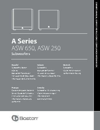 BOSTON Acoustics ASW250