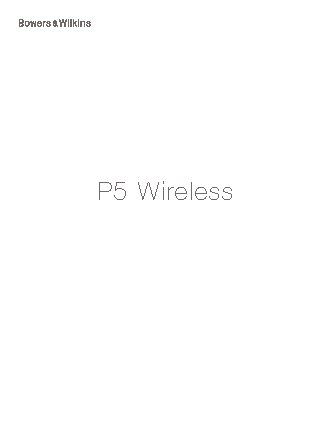 BOWERS AND WILKINS P5 Wireless