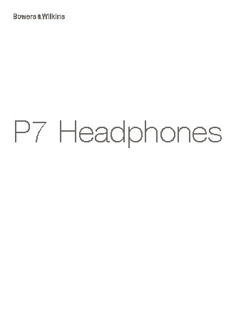 BOWERS AND WILKINS P7