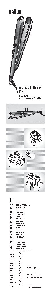 BRAUN ES 1 Professional Ceramic Straightener