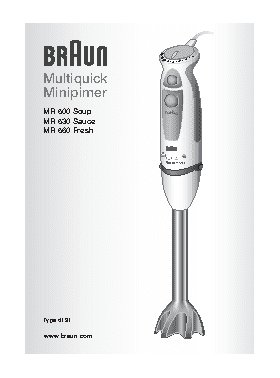 BRAUN MR530 Sauce
