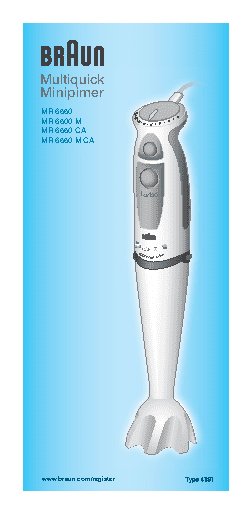 BRAUN MR6550 MCA V