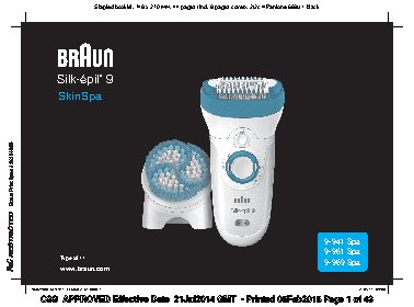BRAUN Silk-epil 9 SkinSpa 9-969e Wet & Dry