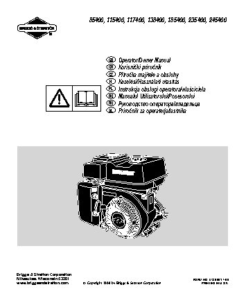 BRIGGS & STRATTON 85400