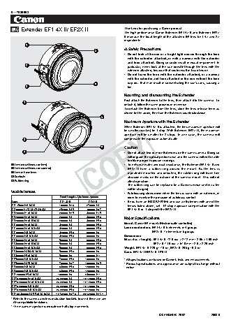 CANON Extender EF 1.4x II