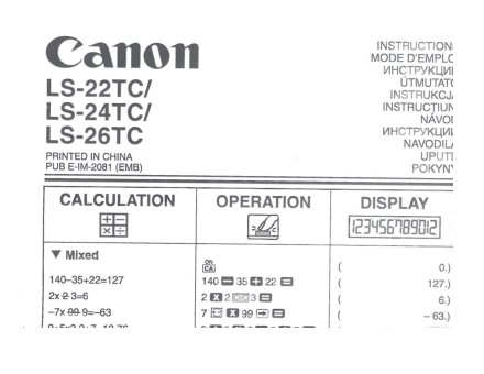CANON LS-26 TC