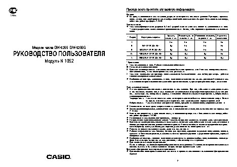 CASIO по модулю 1052