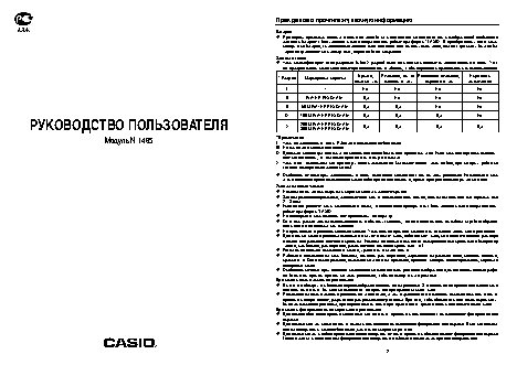 CASIO по модулю 1485
