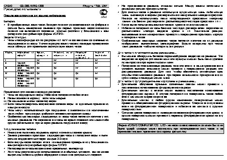 CASIO по модулю 1798