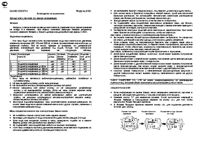 CASIO по модулю 2080