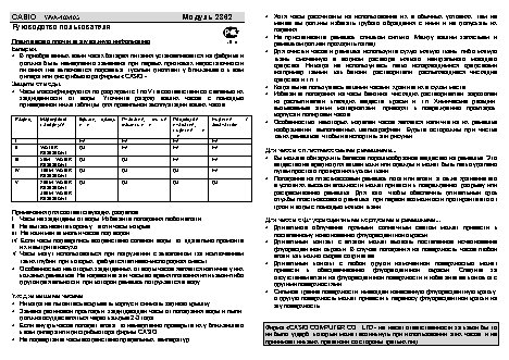 CASIO по модулю 2362