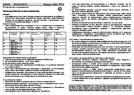 CASIO по модулю 2367