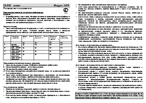 CASIO по модулю 2419