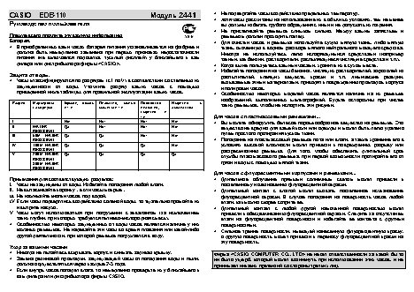 CASIO по модулю 2441