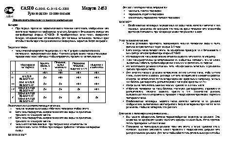 CASIO по модулю 2453