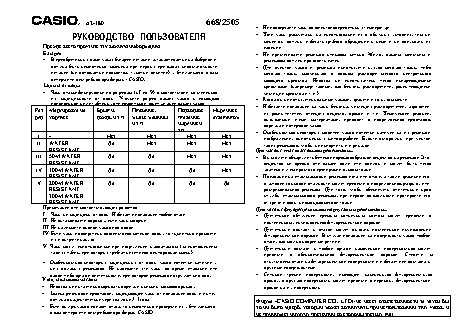 CASIO по модулю 2505